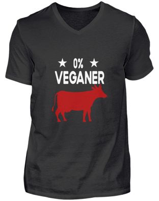 0% Veganer - Herren V-Neck Shirt