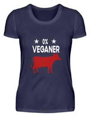 0% Veganer - Damen Premiumshirt