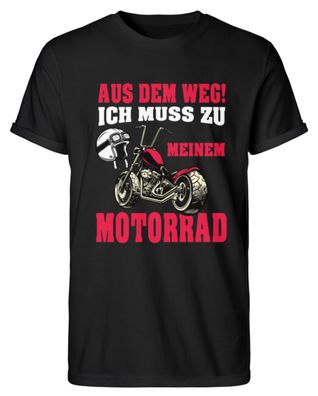 Aus dem weg ich muss zu meinem Motorrad - Herren RollUp Shirt