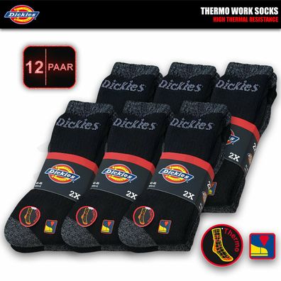 12 Paar Dickies® Thermo Work Arbeitssocken Wärmende Warme Winter Socken Strümpfe