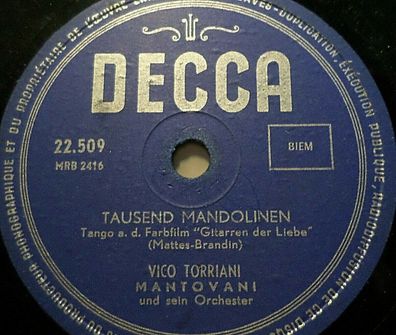 Vico Torriani "Liebeswalzer / Tausend Mandolinen - aus "Gitarren der Liebe" 10"