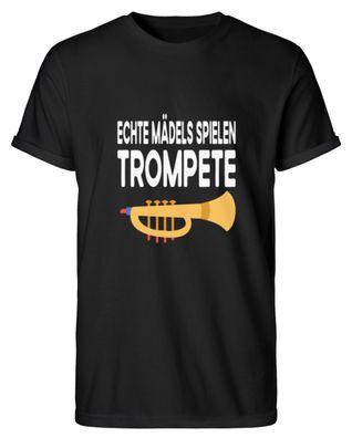 Echte Mädels spielen Trompete - Herren RollUp Shirt