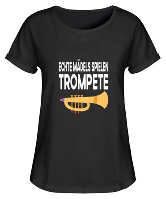 Echte Mädels spielen Trompete - Damen RollUp Shirt