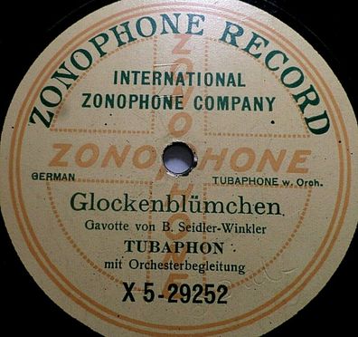 Tubaphon "Glockenblümchen / Das träumende Schneeglöckchen" Zonophone 78rpm 10"