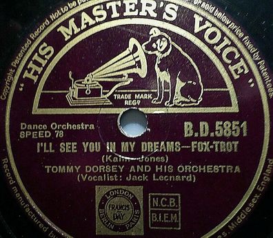 Tommy DORSEY & Jack Leonard "How Am I To Know / I´ll See You In My Dreams" 1944