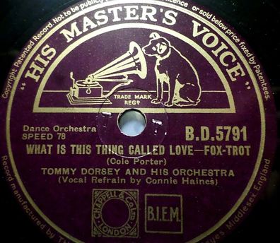 TOMMY DORSEY "Love Sends A Little Gift Of Roses / What Is This Thing Called Love