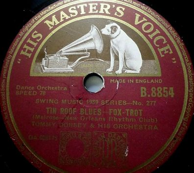 TOMMY DORSEY "Boogie Woogie / Tin Roof Blues" HMV 1939 78rpm 10"