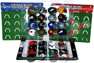 32 teiliges NFL Helm Riddell Pocket Mini Tracker Set 2021 Footballhelm Helmet