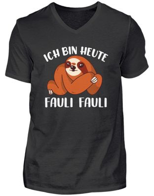 ICH BIN HEUTE FAULI FAULI - Herren V-Neck Shirt