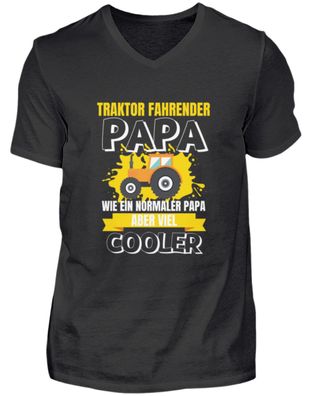 Traktor Fahrender PAPA WIE EIN Normaler - Herren V-Neck Shirt