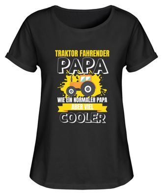 Traktor Fahrender PAPA WIE EIN Normaler - Damen RollUp Shirt