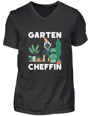 GARTEN Cheffin - Herren V-Neck Shirt