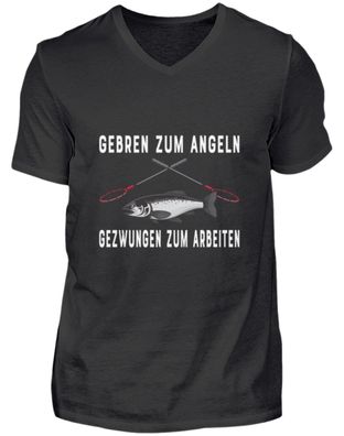 GEBREN ZUM ANGELN - Herren V-Neck Shirt