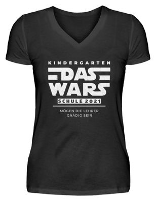 Kindergarten DAS WARS SCHULE 2021 MÖGEN - V-Neck Damenshirt