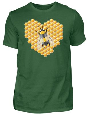 Bienen Honig Herz - Herren Shirt