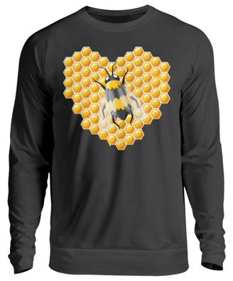 Bienen Honig Herz - Unisex Pullover