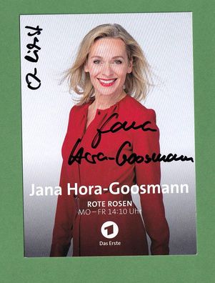 Jana Hora - Goosmann - ( Rote Rosen ) - persönlich signierte Autogrammkarte