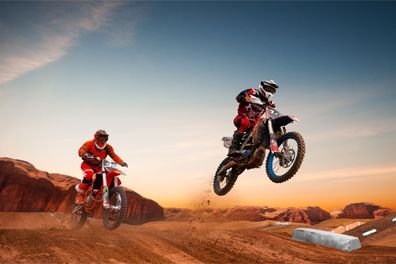 Muralo VINYL Fototapete XXL TAPETE für Jungen Motorräder 3D Wüste 2473
