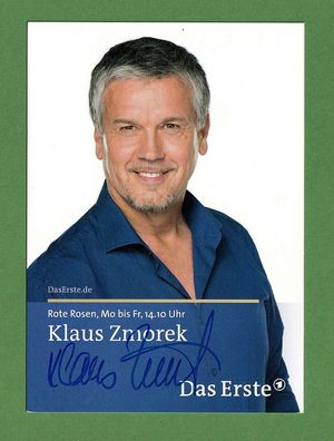 Klaus Zmorek ( deutscher. Schauspieler - Rote Rosen ) - persönlich signiert