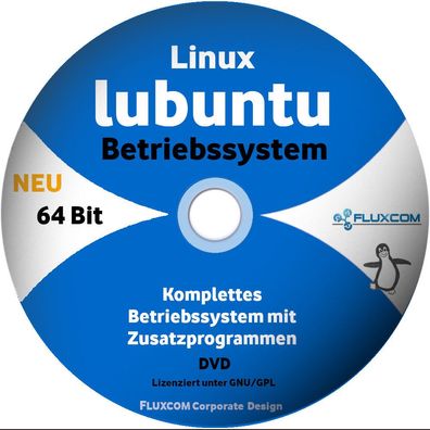 Lubuntu 22.04 LTS 64 bit DVD Linux komplettes Betriebssystem