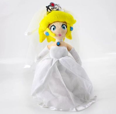 Super Mario Prinzessin Peach Braut Hochzeit Plüsch Figur Stofftier Kuscheltier 30cm