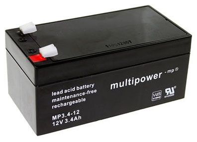 Multipower Blei-Akku MP3.4-12 (12V 3,4Ah) AGM VRLA VdS