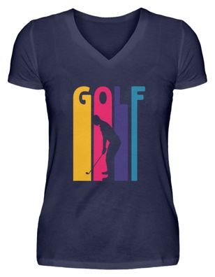 Golf Abschlag Handicap Geschenk Caddy - V-Neck Damenshirt