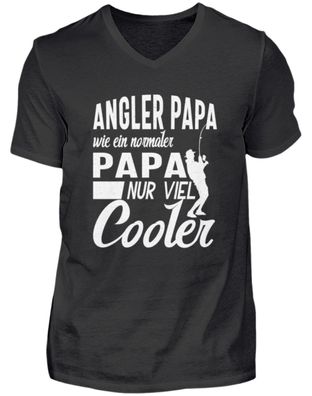 Fisch Angler Vatertagsgeschenk - Vater & - Herren V-Neck Shirt
