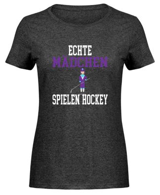 Echte Mädche spielen Hockey - Damen Melange Shirt