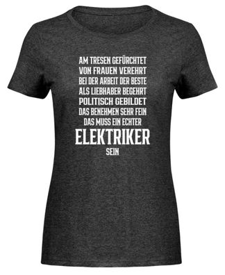 Echter Elektriker - Damen Melange Shirt
