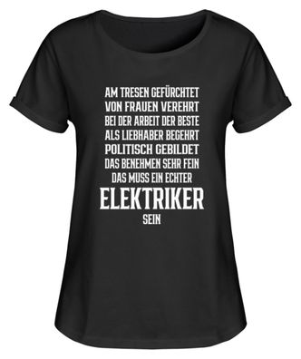 Echter Elektriker - Damen RollUp Shirt