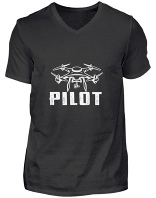 Drohnen Pilot - Herren V-Neck Shirt