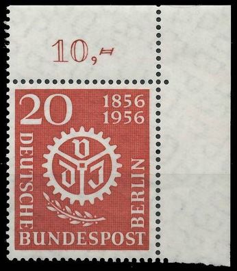 BERLIN 1956 Nr 139 postfrisch ECKE-ORE X3D9EFA