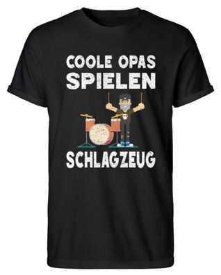 Coole Opas spielen Schlagzeug - Herren RollUp Shirt
