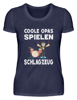 Coole Opas spielen Schlagzeug - Damen Premiumshirt