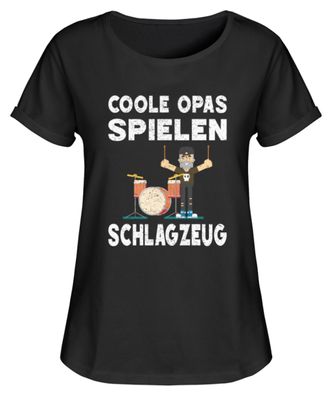 Coole Opas spielen Schlagzeug - Damen RollUp Shirt
