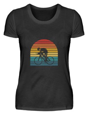 Biker Fahrrad Mountainbike MTB Retro - Damenshirt