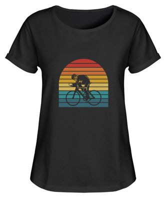 Biker Fahrrad Mountainbike MTB Retro - Damen RollUp Shirt