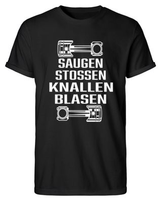 Saugenstossen Knallen BLASEN - Herren RollUp Shirt