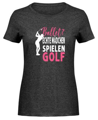Ballet echte Mädchen spielen Golf - Damen Melange Shirt