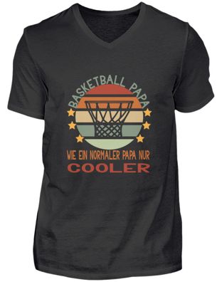 Basketball Papa wie ein Normaler Papa - Herren V-Neck Shirt