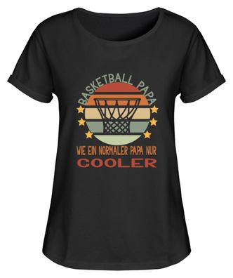 Basketball Papa wie ein Normaler Papa - Damen RollUp Shirt