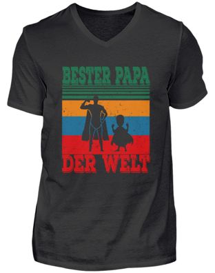 Bester Papa der Welt - V-Neck Herrenshirt-EJ886Q77