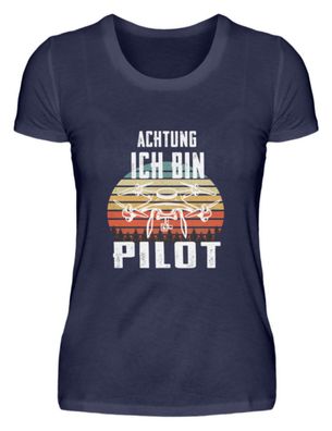 Achtung ich bin Pilot - Damen Premiumshirt