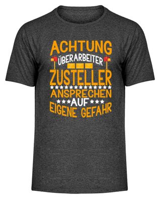 Achtung überareiteter Postbote - Herren Melange Shirt