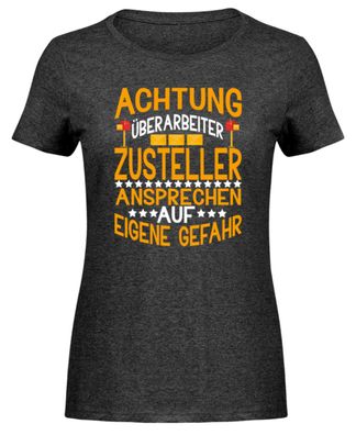 Achtung überareiteter Postbote - Damen Melange Shirt