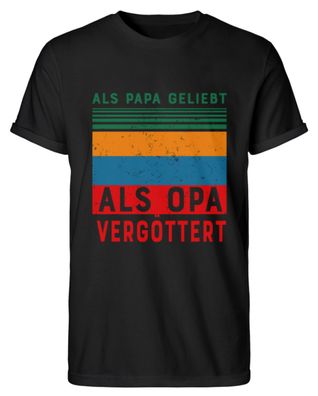 Als Papa geliebt als Opa vergöttert - Herren RollUp Shirt