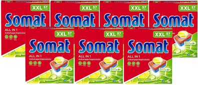 Somat All in 1 Zitrone & Limette Spülmaschinen Tabs 7x57 Geschirrspül Tabs