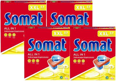 Somat All in 1 Spülmaschinen Tabs 4x 57 Geschirrspül Tabs XXL Pack Spülmaschine