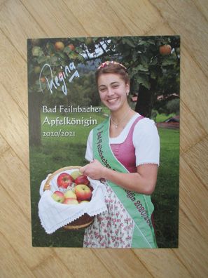 Bad Feilnbacher Apfelkönigin 2020/2021 Regina Vogt - handsigniertes Autogramm!!!